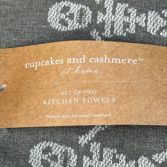Cupcakes and Cashmere Grey Skeleton Kitchen Towel 2 Pack Halloween Towels New - Picture 9 of 10